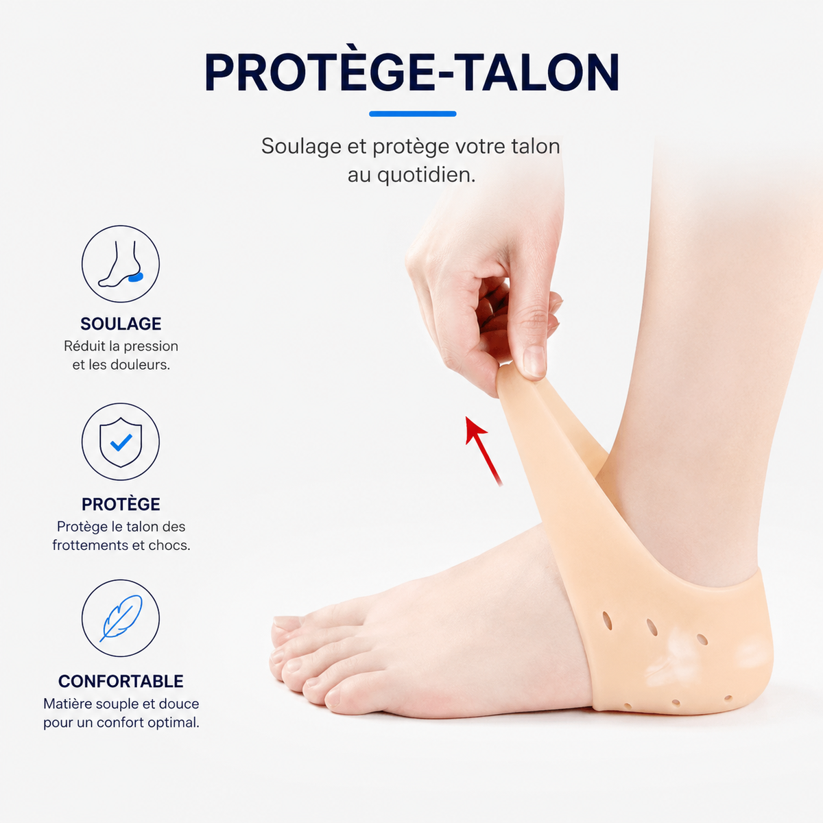 Talonnette silicone anti-douleur