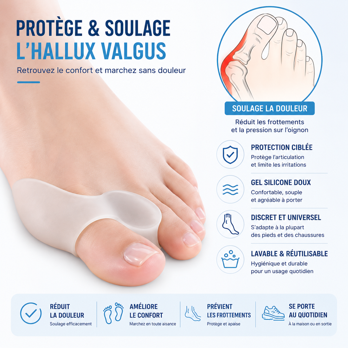 Correcteur d’oignon orthopédique
