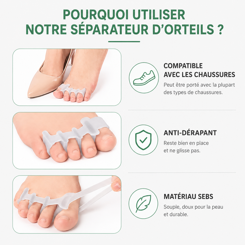 Écarteur d’orteils podologique