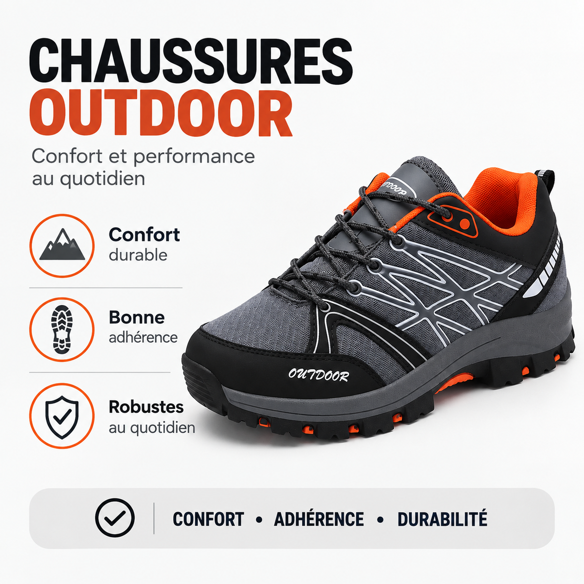 Chaussures Sport Homme Respirantes Légères Antidérapantes