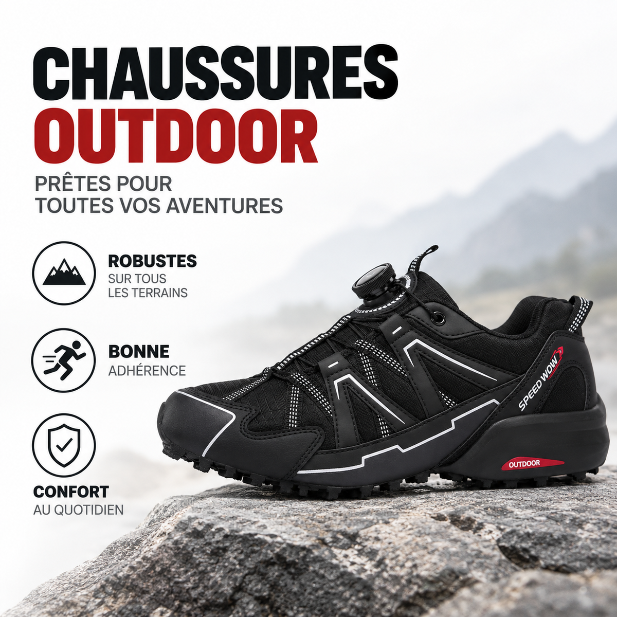 Chaussures Trekking Homme Respirantes Légères Amorties