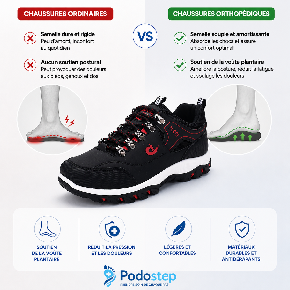 Chaussures de Marche Orthopédiques