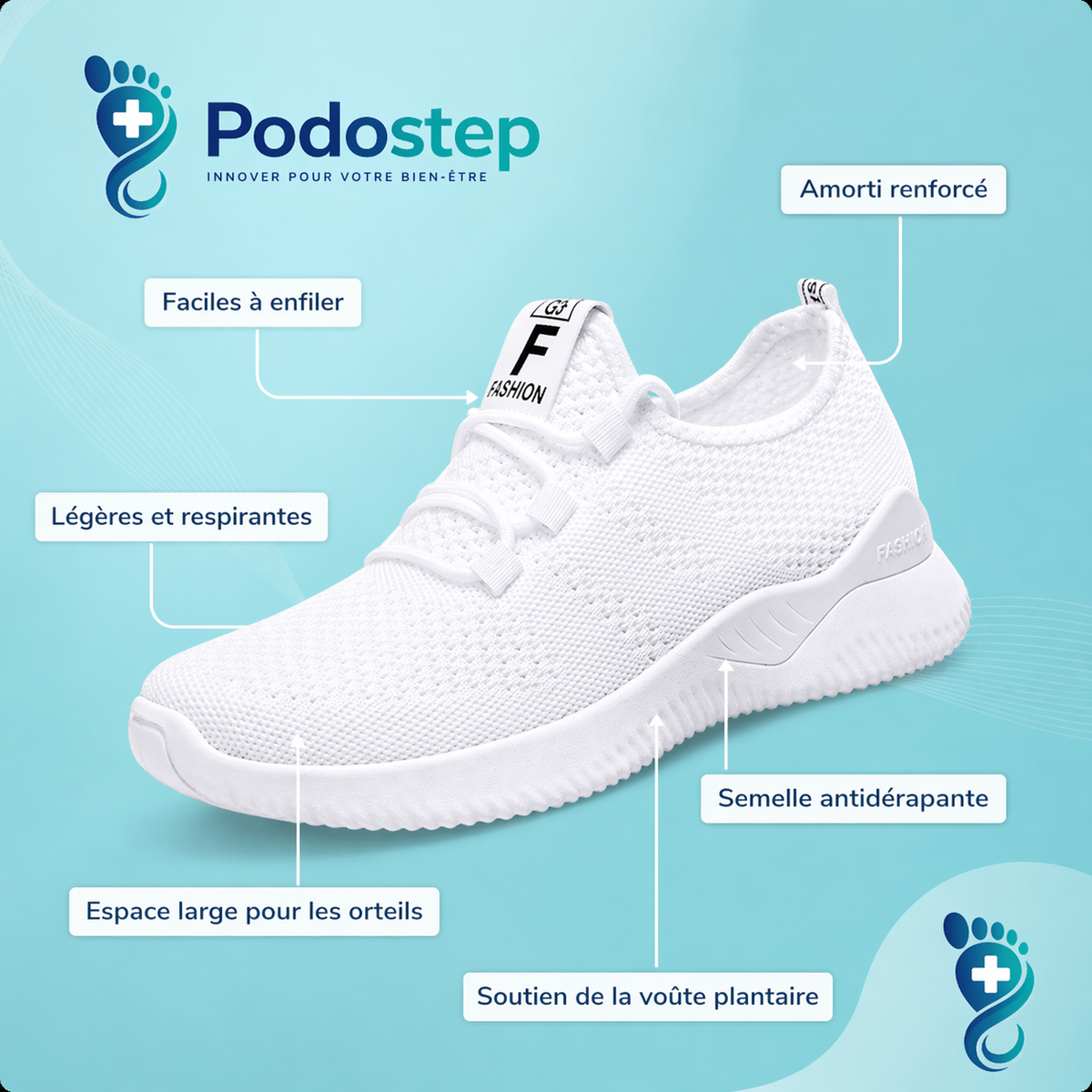 Baskets à Confort Orthopédique pour Femme