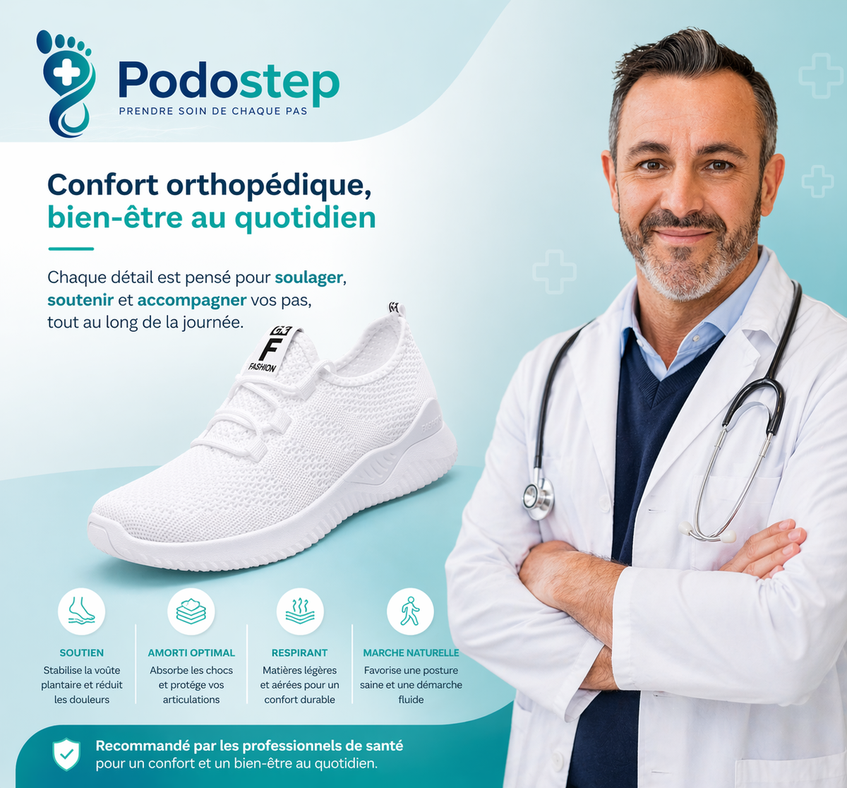 Baskets à Confort Orthopédique pour Femme