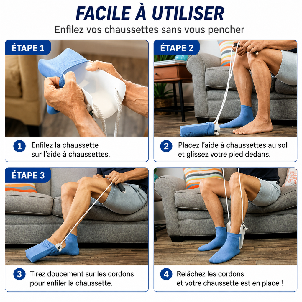 Enfile-Bas de Contention Simple et Sans Effort