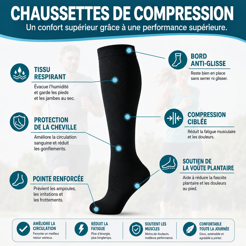 Chaussette de Compression Confort Quotidien