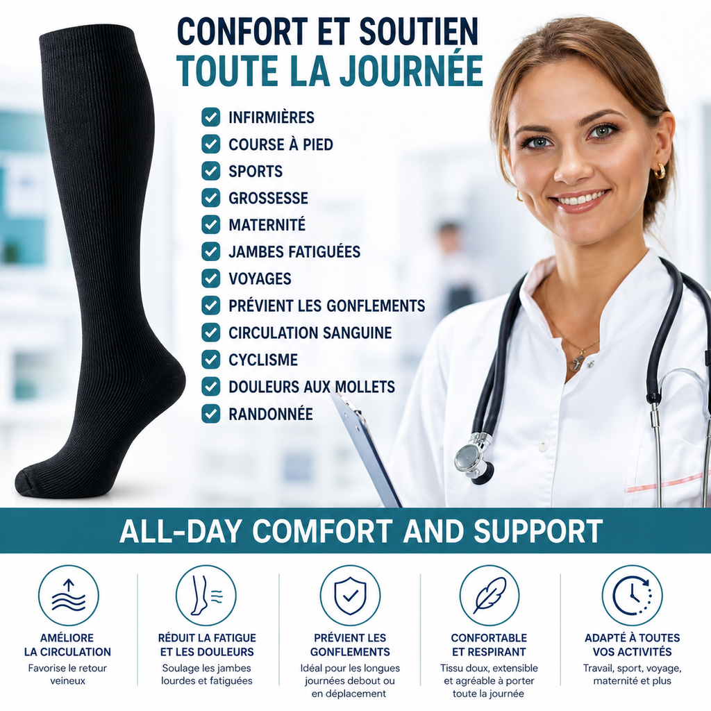 Chaussette de Compression Confort Quotidien