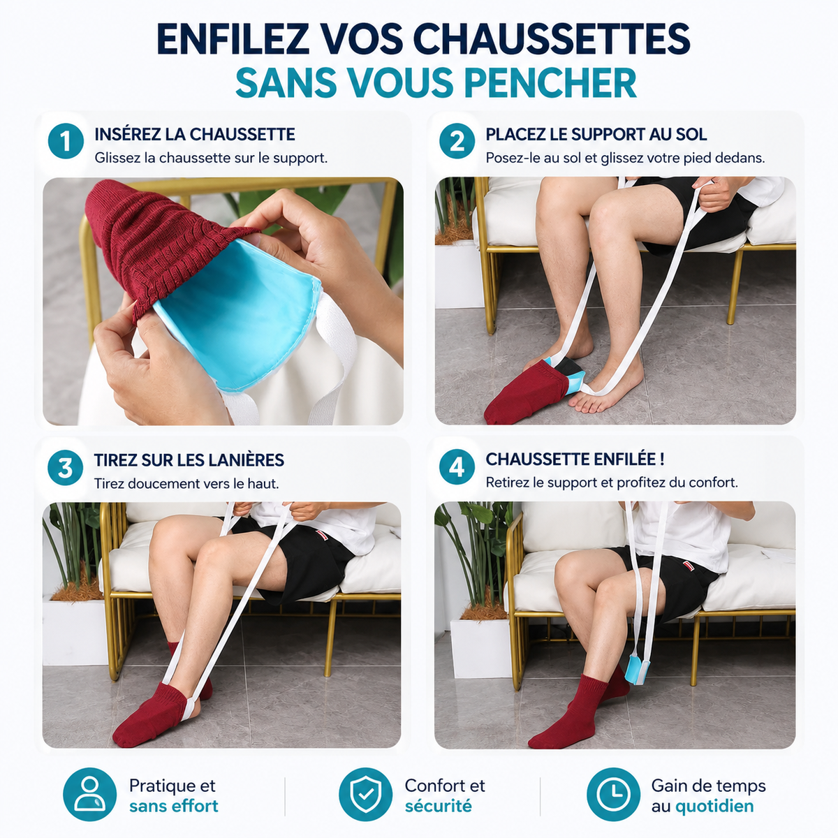 Enfile-Bas Orthopédique Quotidien