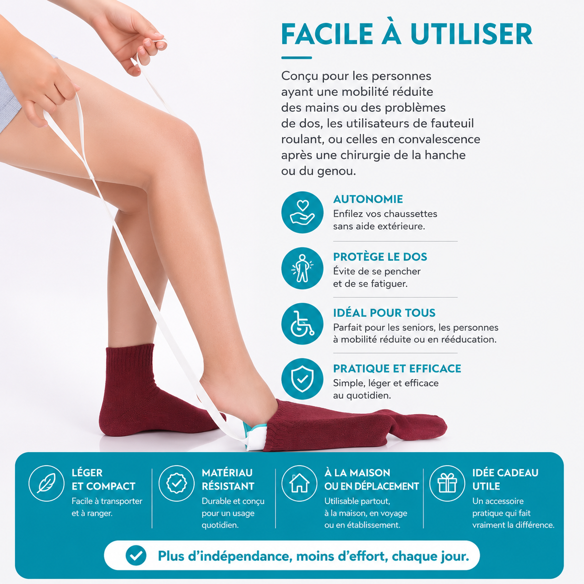 Enfile-Bas Orthopédique Quotidien