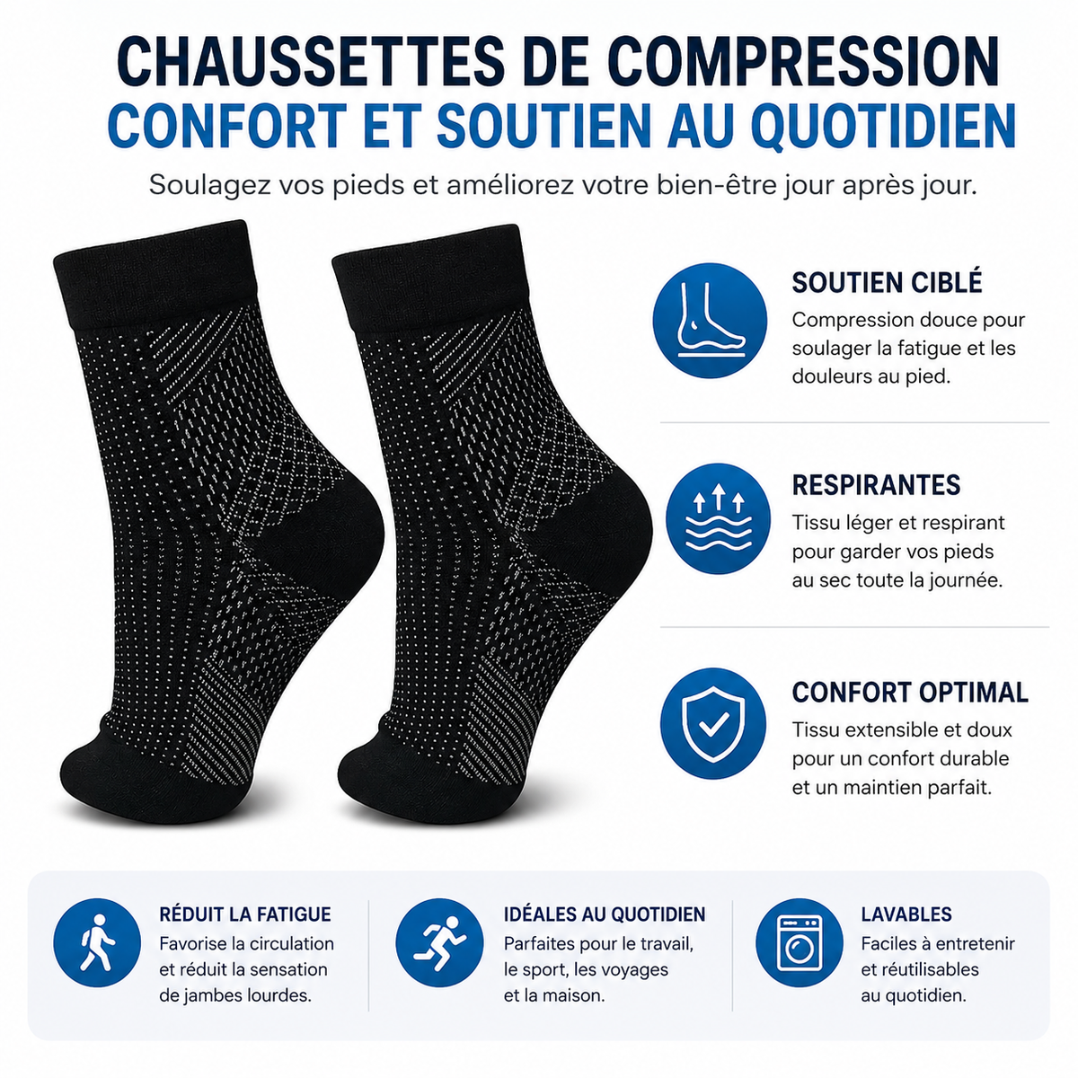 Chaussettes Compression Fasciite Plantaire