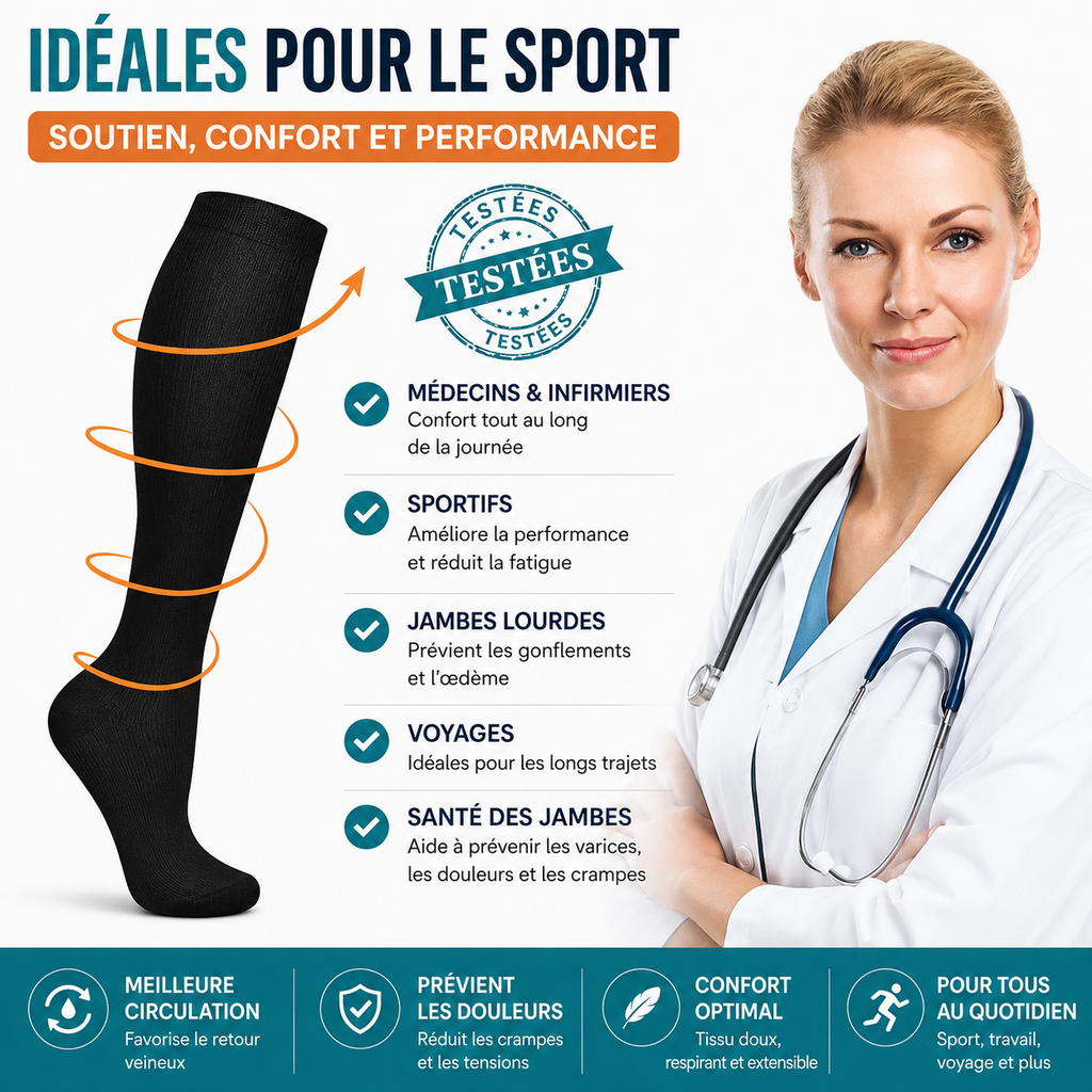 Chaussettes Anti-fatigue Veineuse