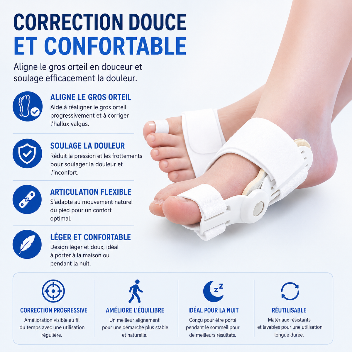 Correcteur Oignon Pied Réglable