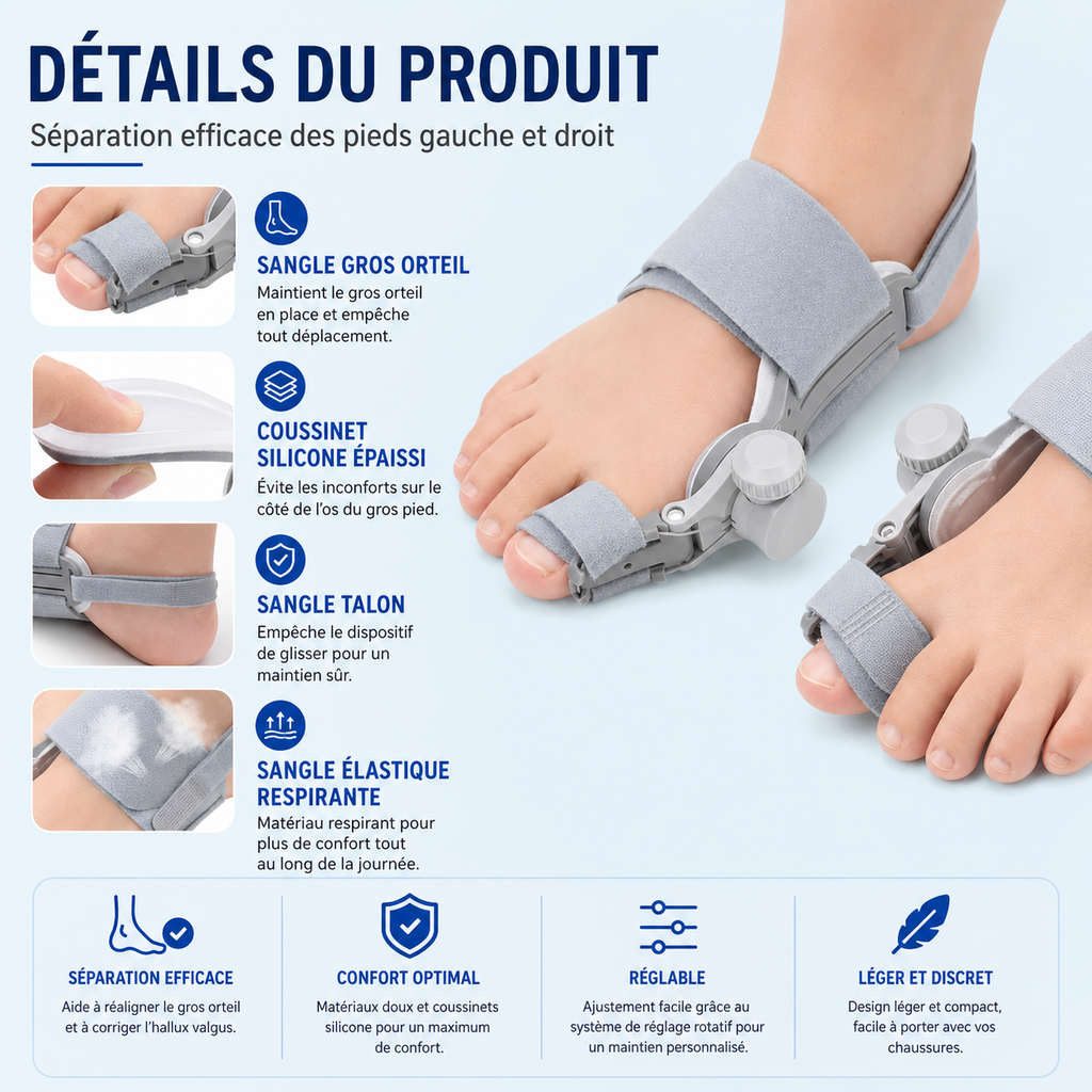 Orthèse Gros Orteil Ajustable