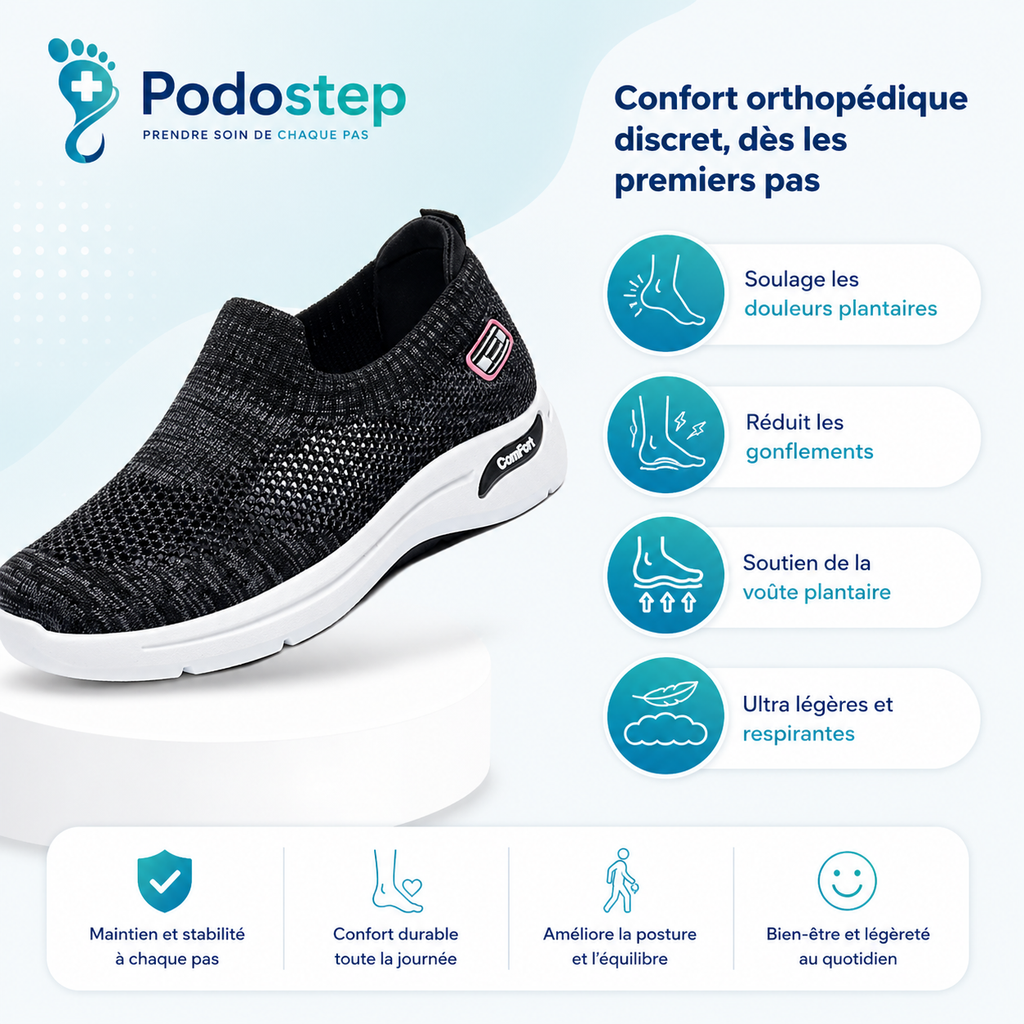 Baskets à Confort Orthopédique Femme