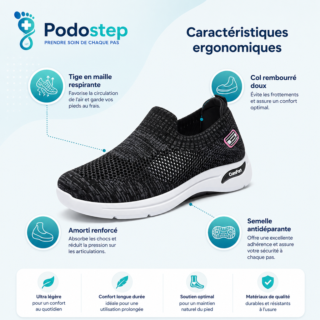 Baskets à Confort Orthopédique Femme