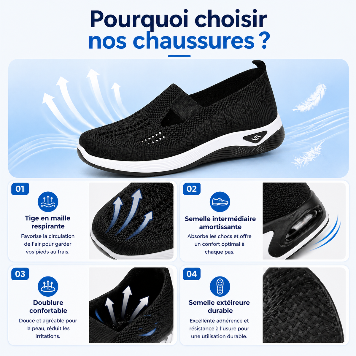 Chaussures Orthopédiques Confort Respirantes