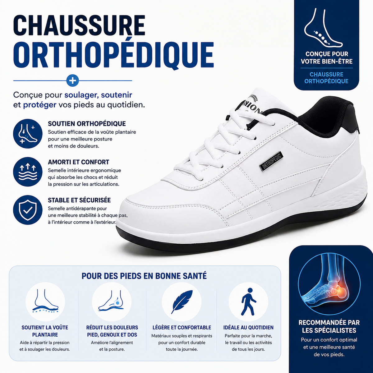 Chaussures Orthopédiques Homme Confort