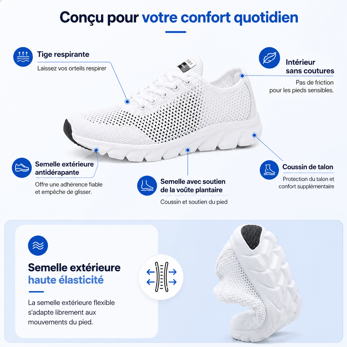 Chaussures Orthopédiques Respirantes Légères