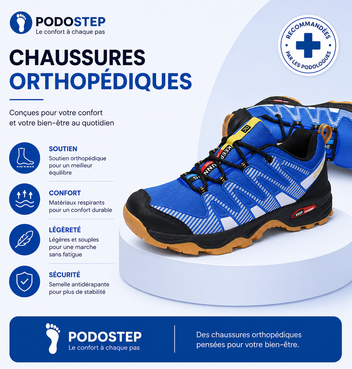 Chaussures Orthopédiques Homme Randonnée