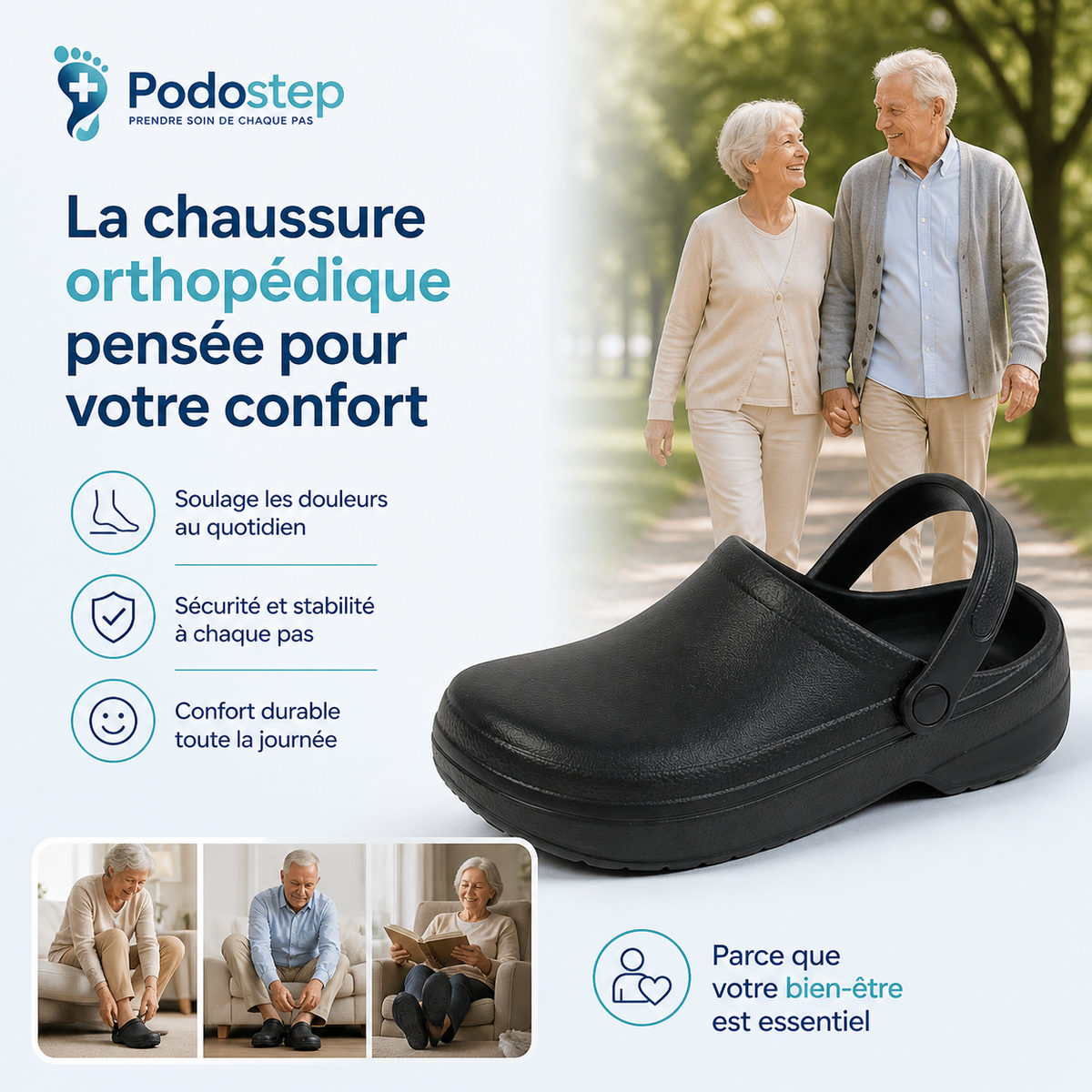 Sabots Orthopédiques Confort Faciles à Enfiler