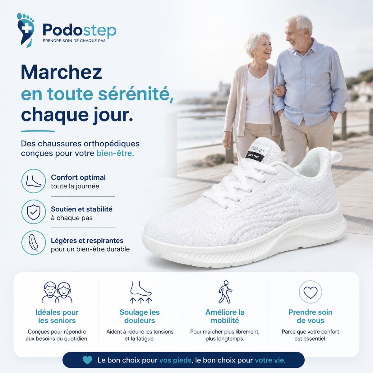 Chaussures Orthopédiques Confort pour la Marche