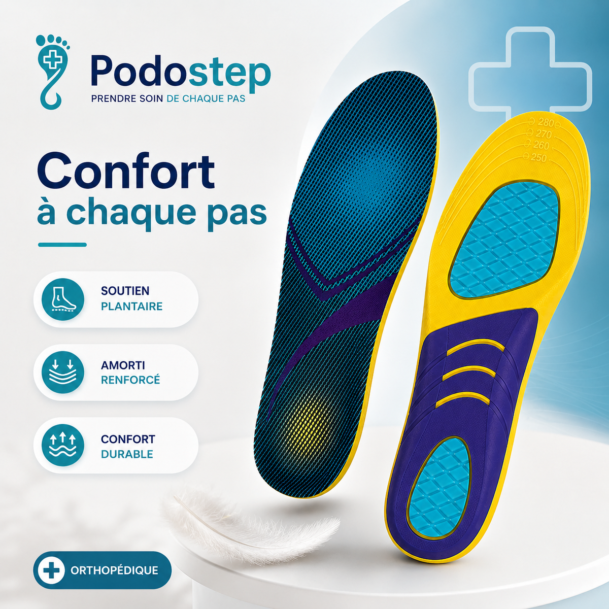 Semelles Sport Amorti Dynamique et Maintien Actif