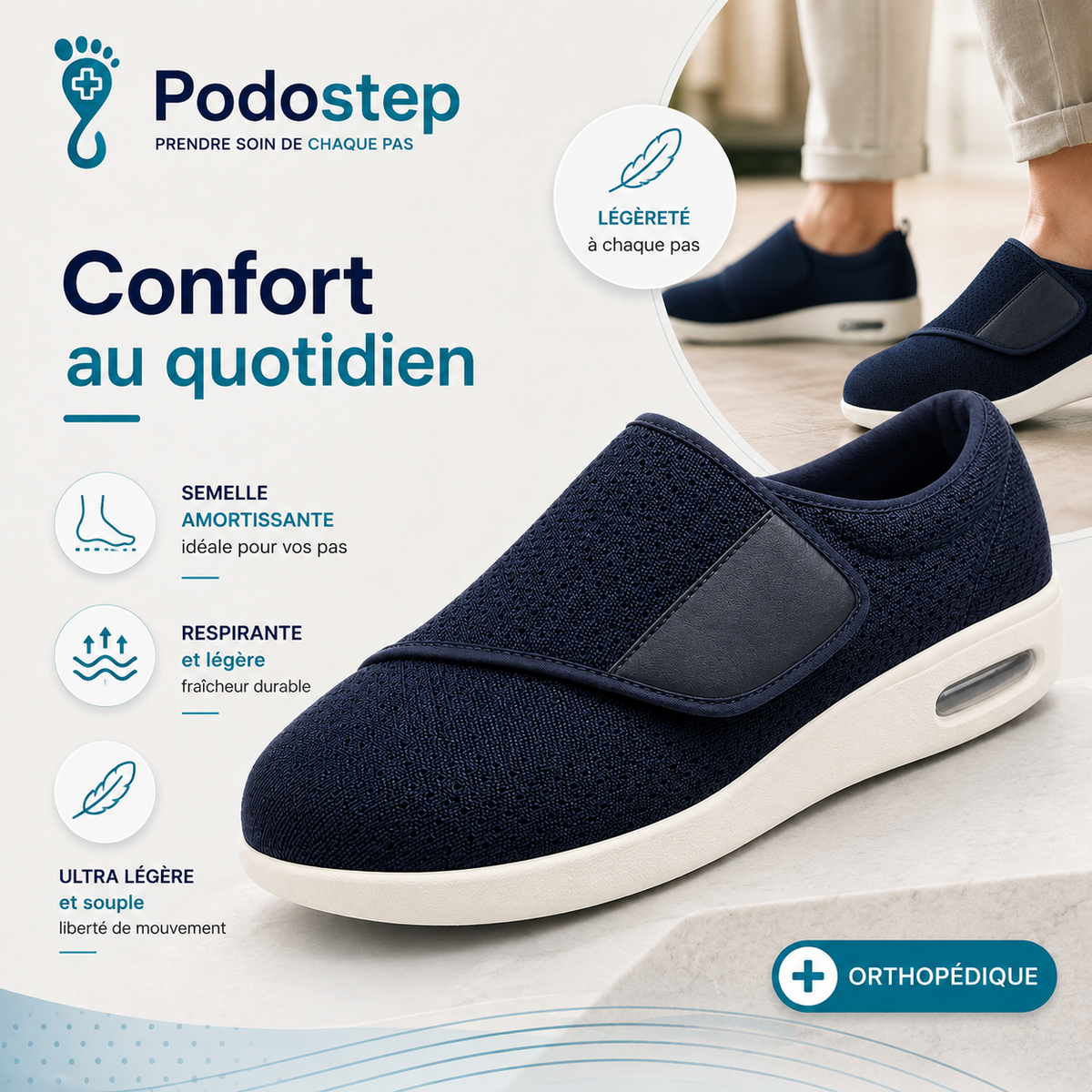 Chaussures Orthopédiques Faciles à Enfiler
