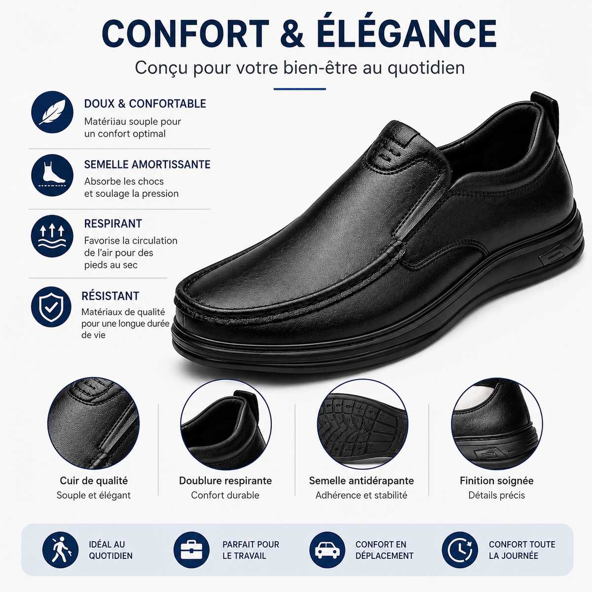 Chaussures Orthopédiques Élégantes Confort Quotidien