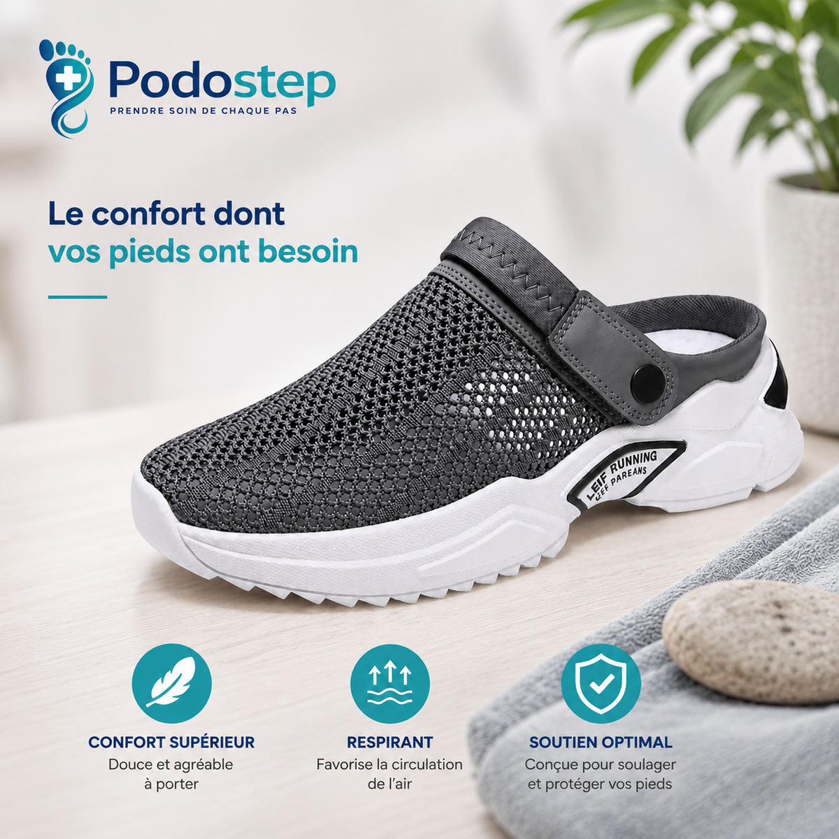 Chaussures Orthopédiques Respirantes Faciles à Enfiler