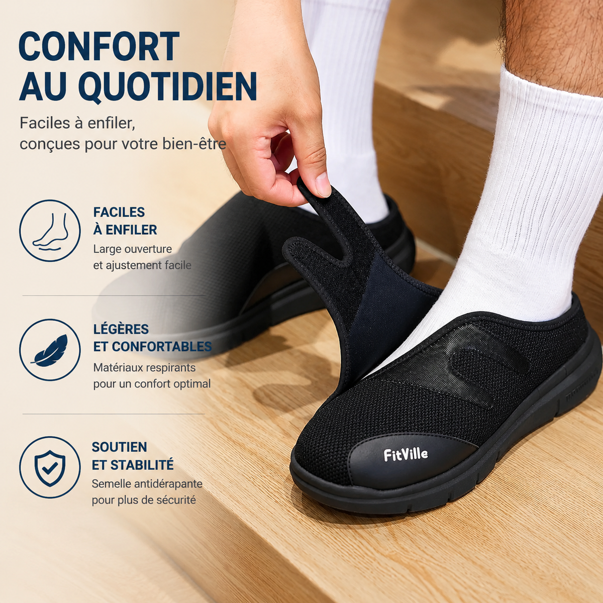 Chaussures Orthopédiques Ajustables Confort Total