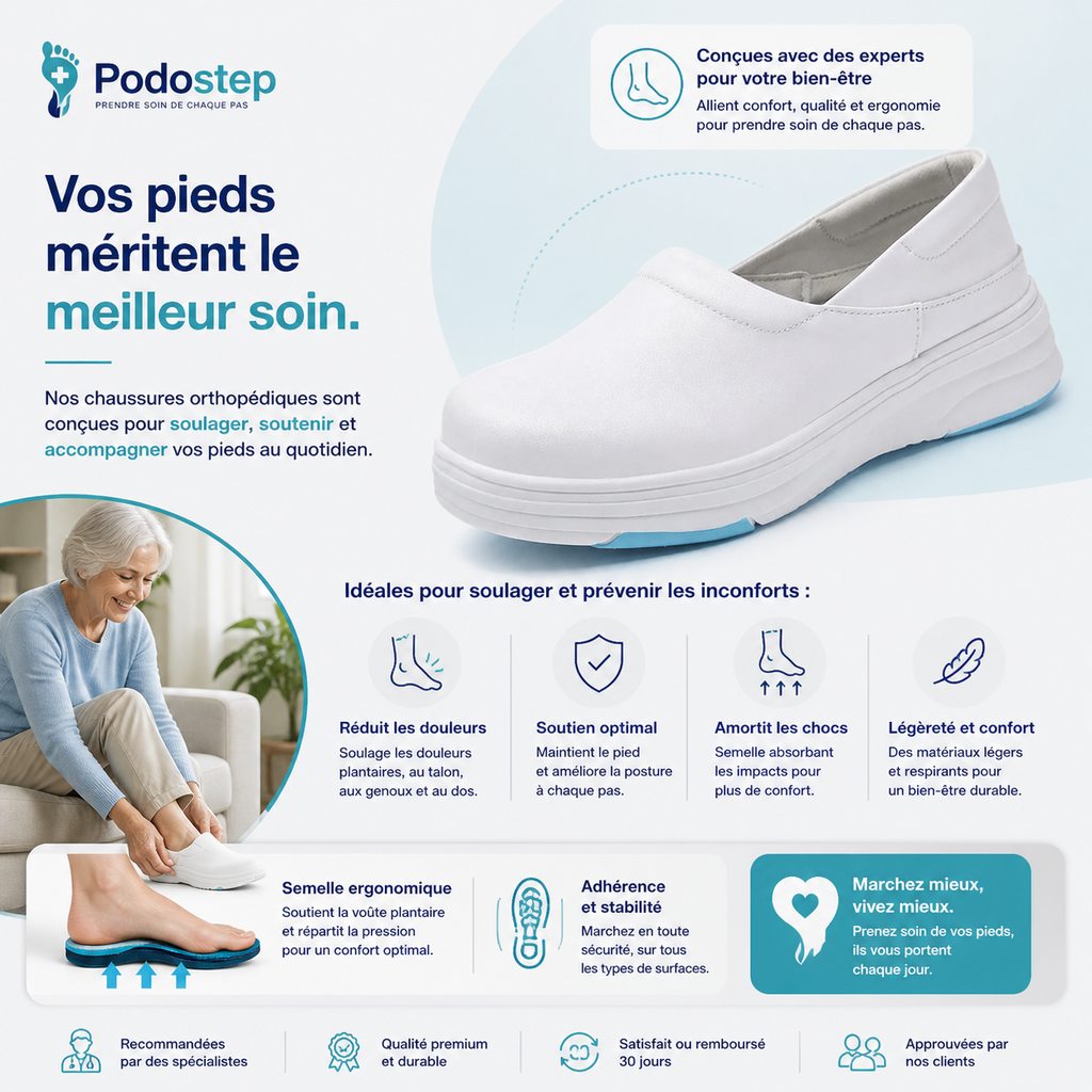 Chaussures Orthopédiques Antidérapantes Confort Travail