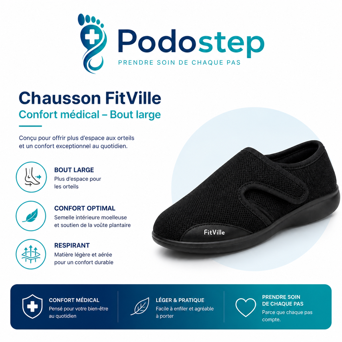 Chaussures Orthopédiques Ajustables Confort Total