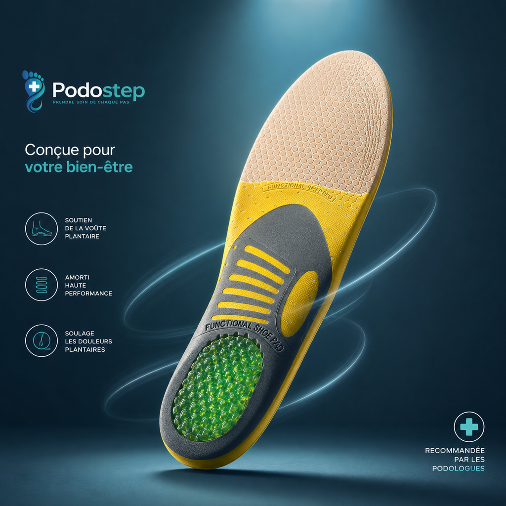 Semelles Orthopédiques Gel Confort et Soutien Voûte Plantaire