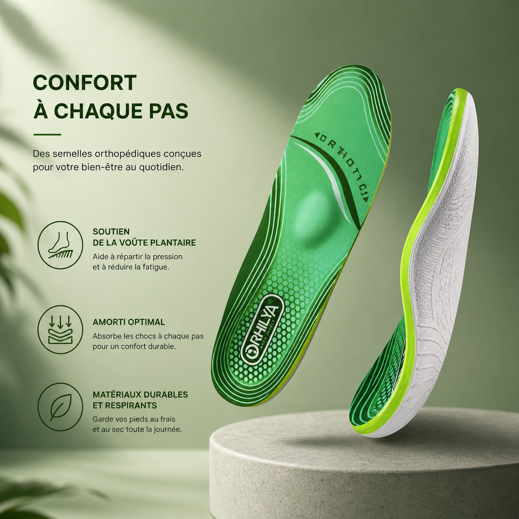 Semelles Orthopédiques Soutien Voûte Plantaire et Confort