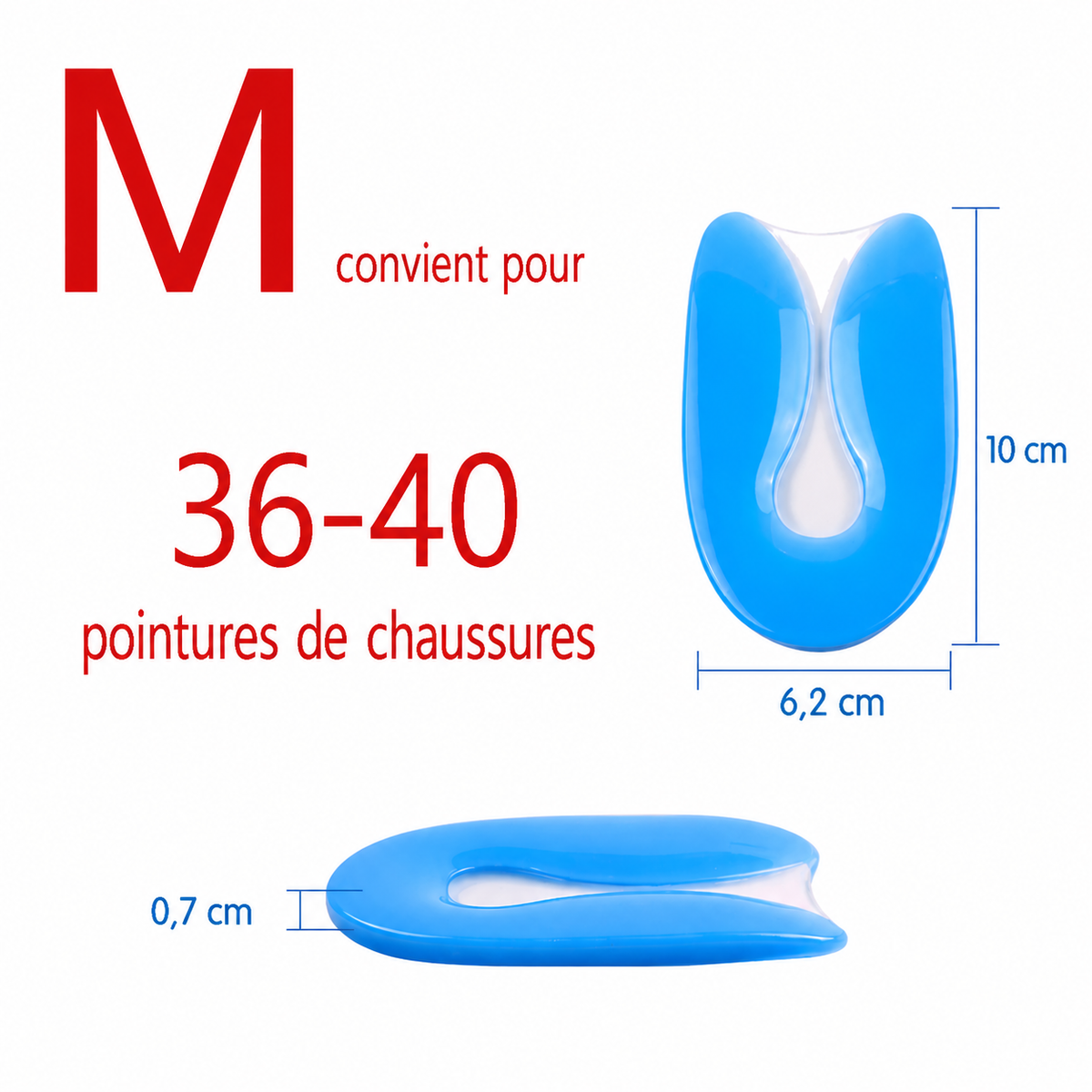 Talonnette en Gel pour Épine Calcanéenne