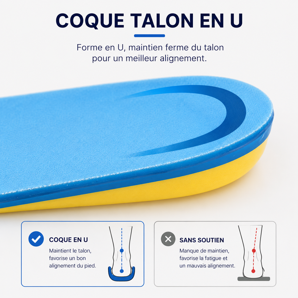 Talonnettes en Gel Pour Fasciite et Douleurs au Talon