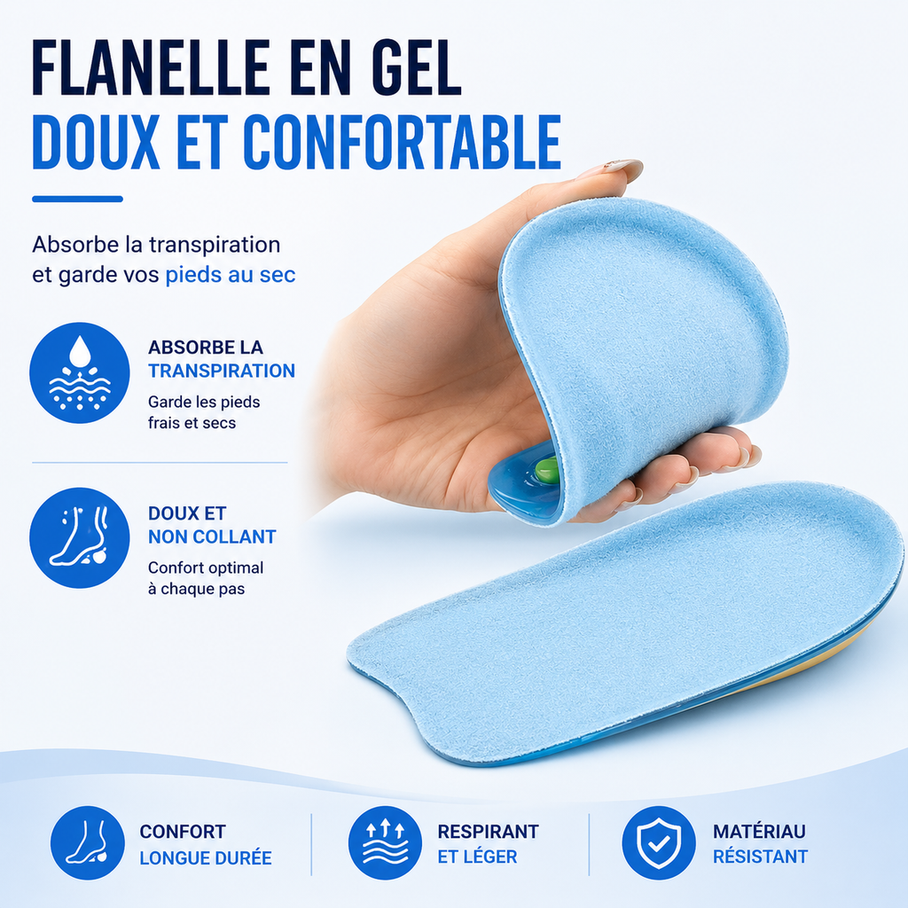 Talonnettes en Gel Pour Fasciite et Douleurs au Talon