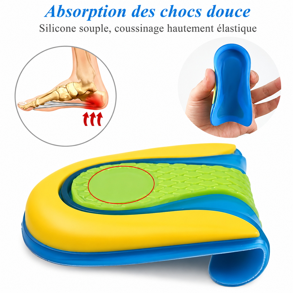 Talonnettes en Gel Pour Fasciite et Douleurs au Talon