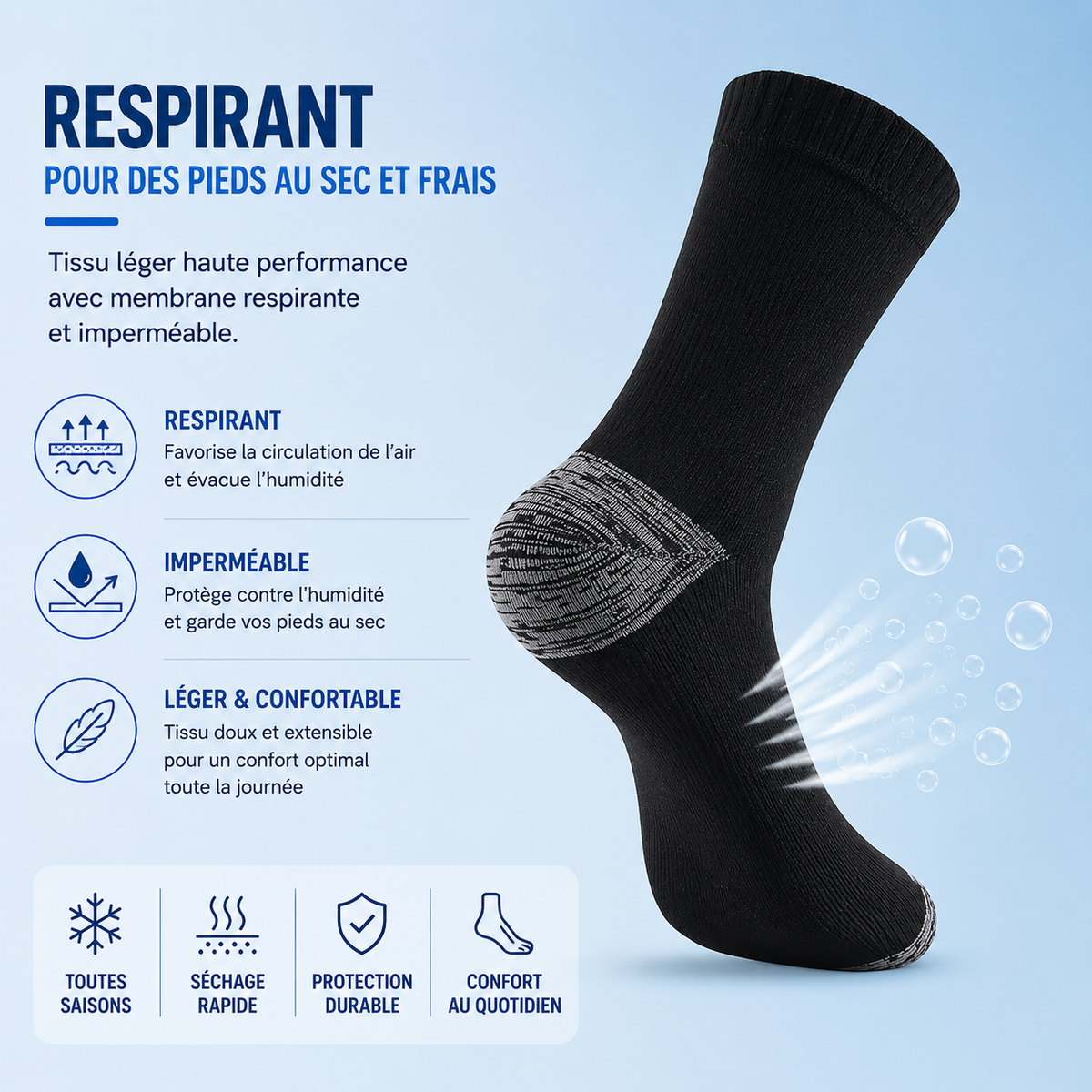 Chaussettes de Compression Respirantes