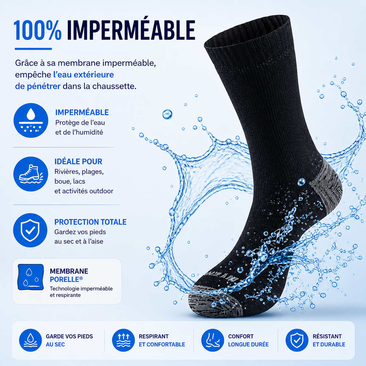Chaussettes de Compression Respirantes