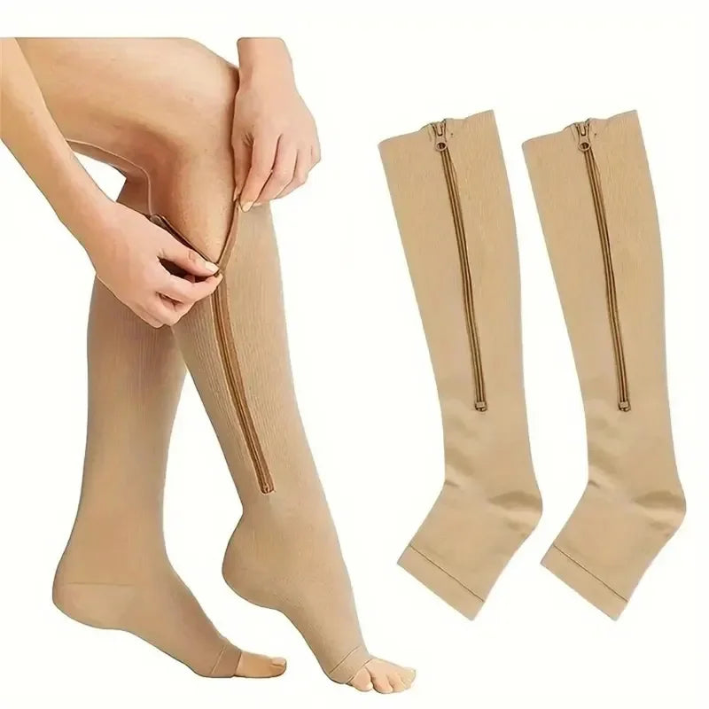 Bas de Compression à Fermeture Facile