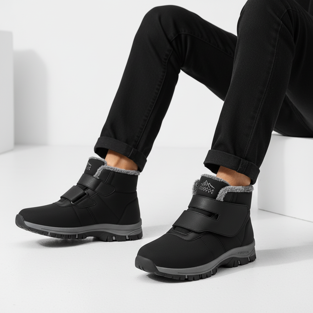 Boots hiver noires homme - 1