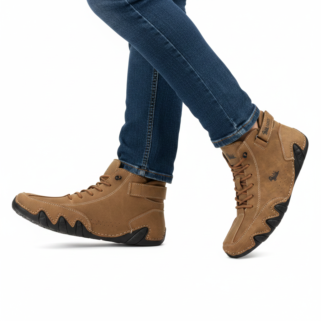 Bottine caramel homme bas - 2
