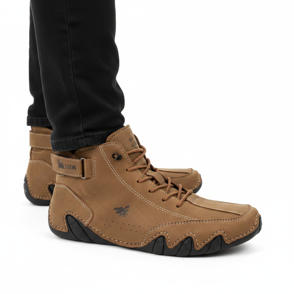 Bottine caramel homme bas - 3