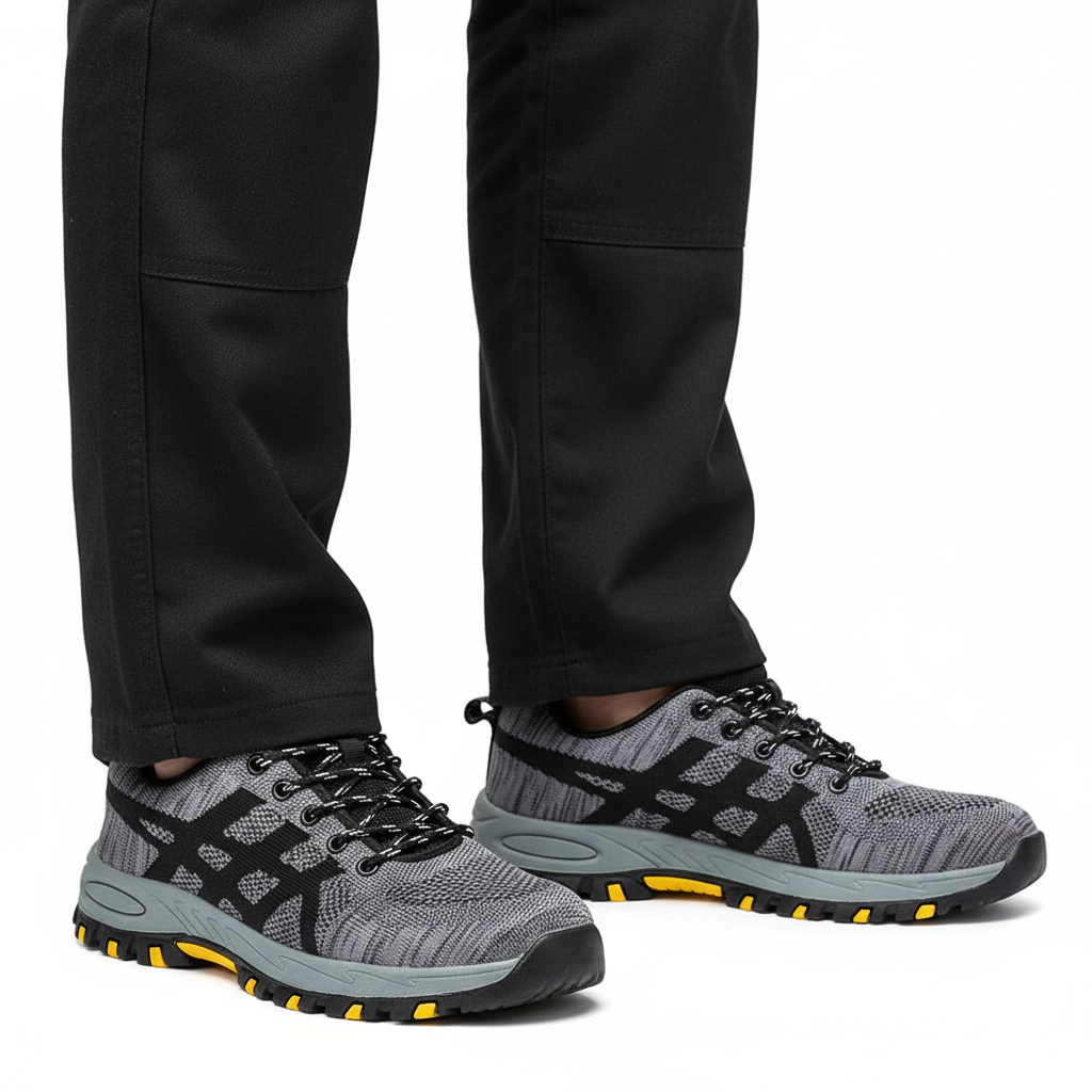 Chaussure sécurité grise jaune homme - 3