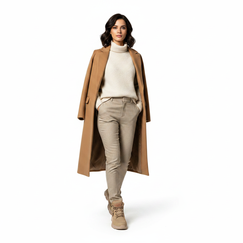 Femme - corps entier - boot camel fourrée