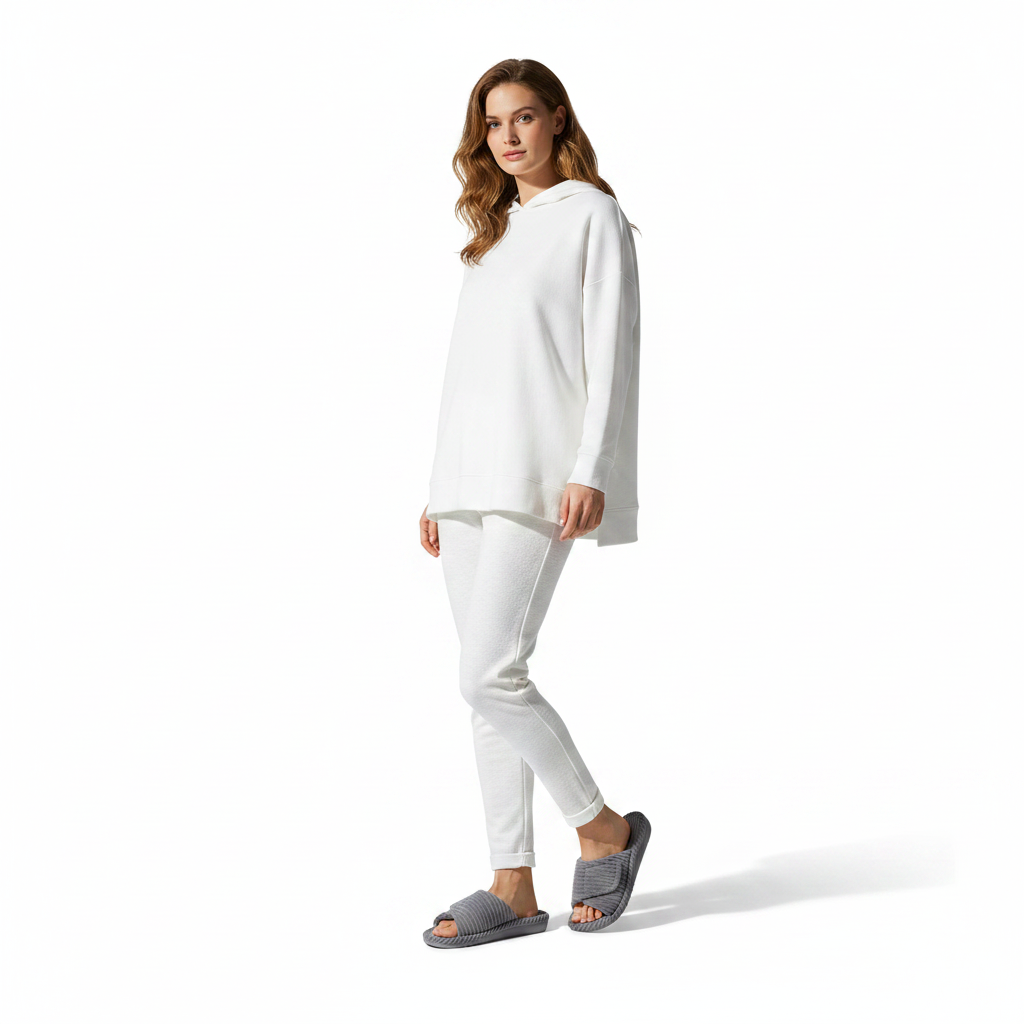 Femme - corps entier - claquette grise velours