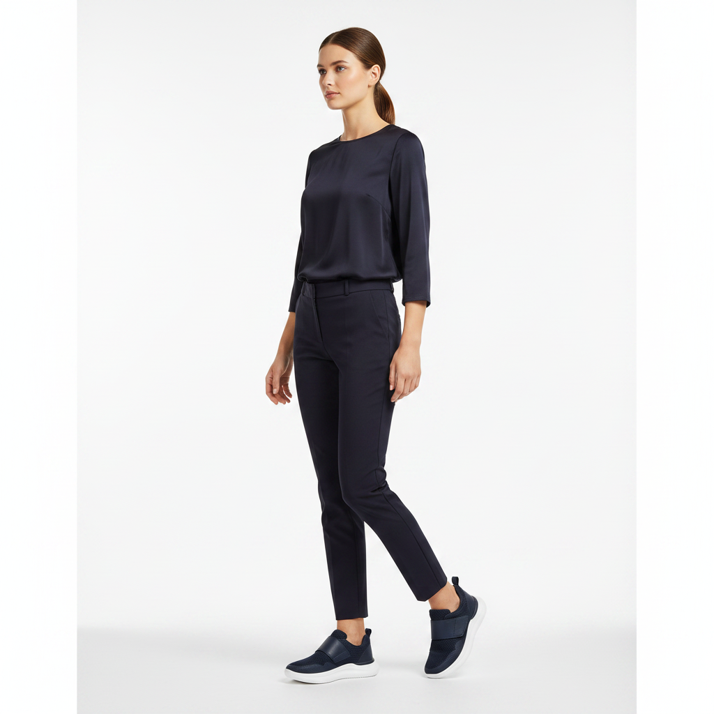 Femme - corps entier - sneaker marine velcro