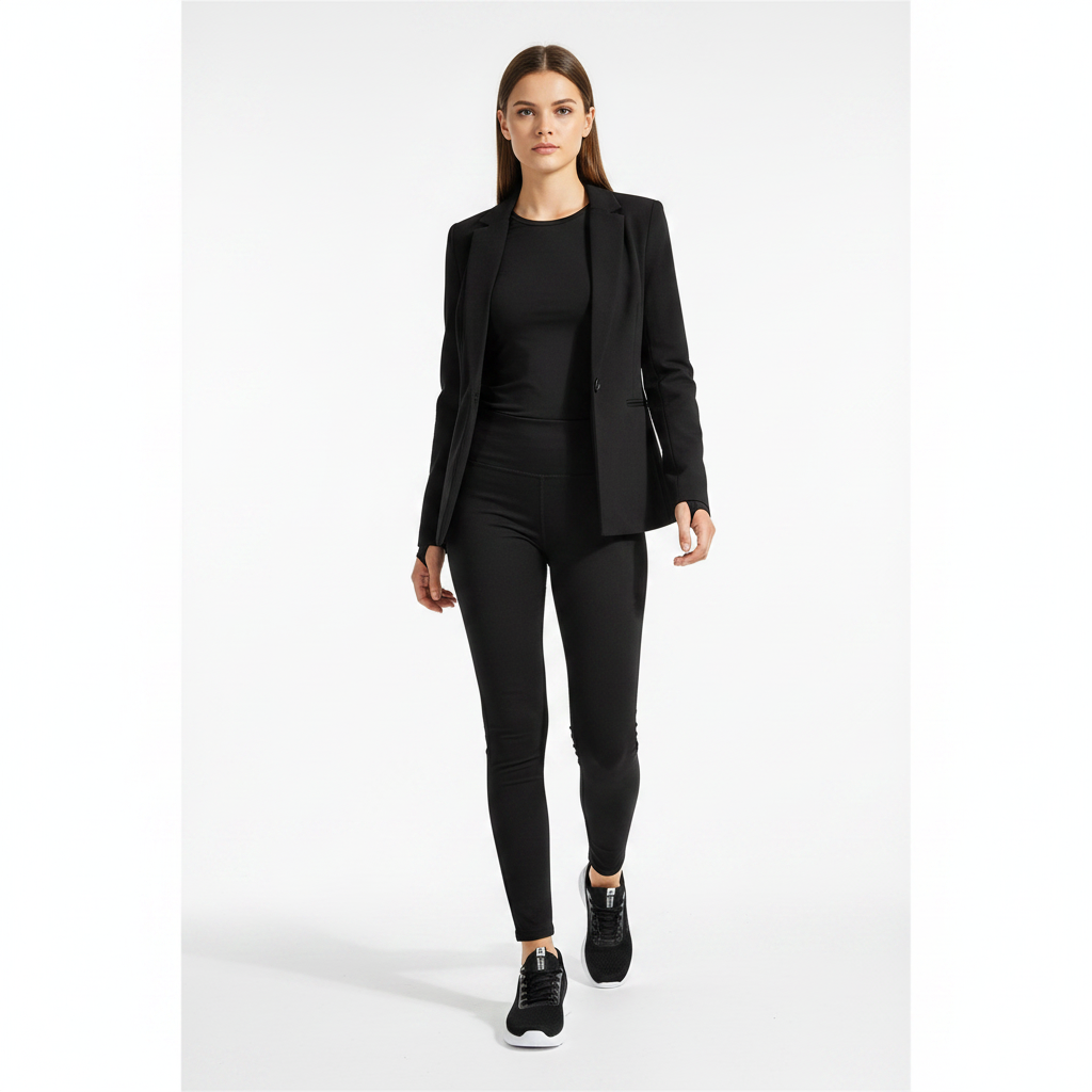 Femme - corps entier - sneaker noire blanche
