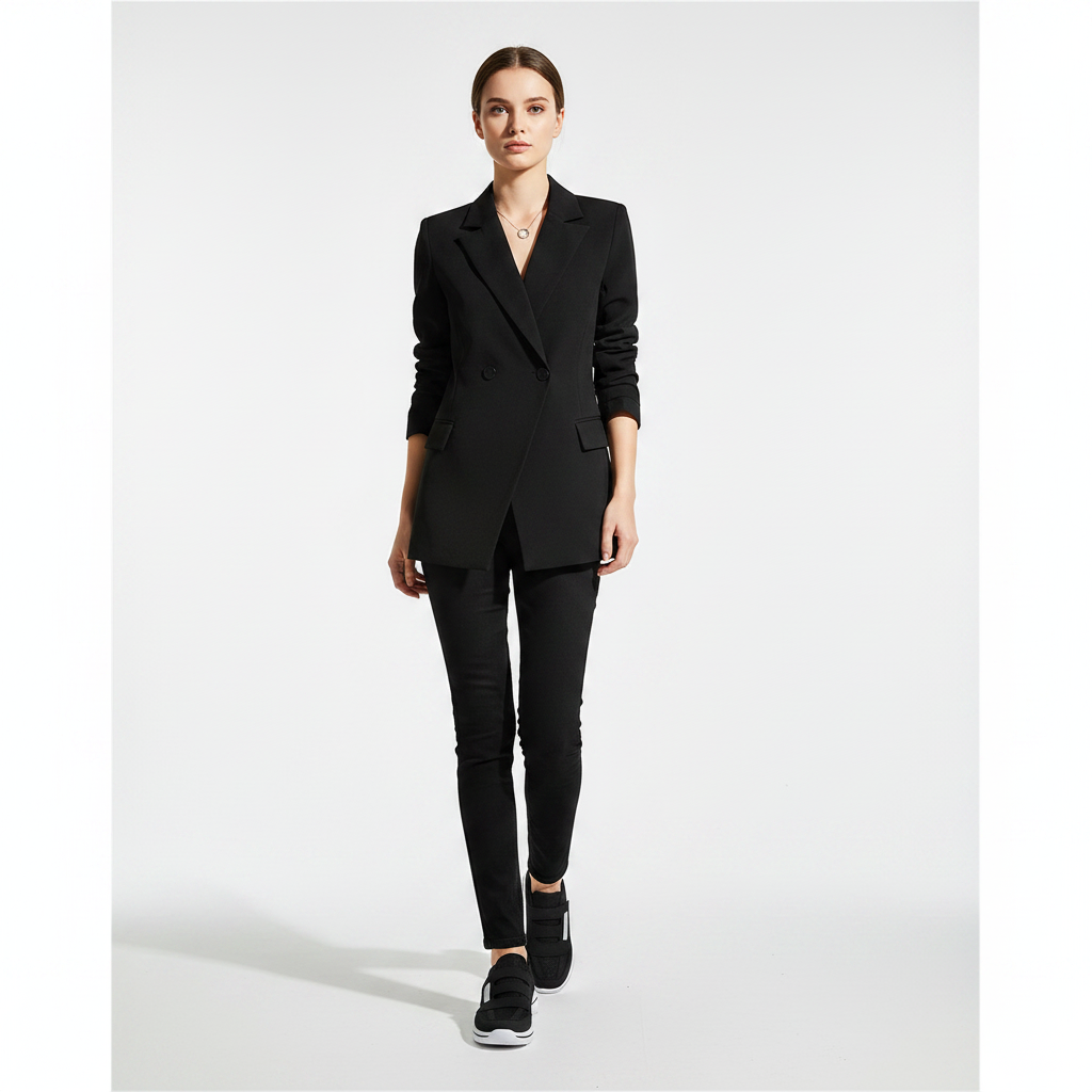 Femme - corps entier - sneaker noire velcro